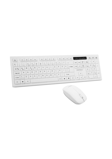 Everest KM-6121 Kablosuz Q Slim Klavye Mouse Set Beyaz