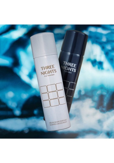 Paris Flowers Three Nights Kadın Sprey Deodorant 150 ML + Erkek Sprey Deodorant 150 ML