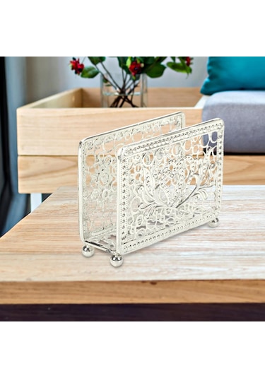 Suntek Yemek Masası Dekorasyon Argent Yaratıcı Masa Peçetelik Doku Tutucu