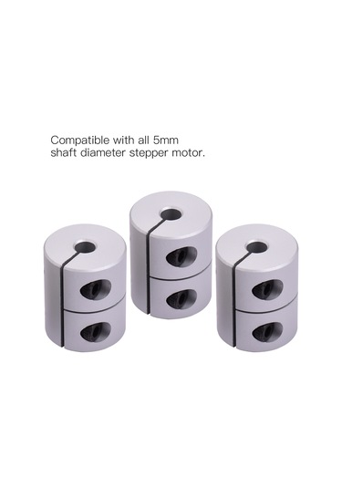 Konesam Alüminyum Allyuminiyum Zımbırtı Kolu 5mmx8mm, 3d Yazıcı Cnc Motor Uyumlu, Gelişmiş Tork Ve Dayanıklılık, Gümüş, 3 Adet