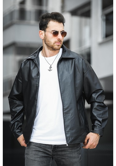 Oksit Vella Vintage Oversize Erkek Deri Ceket 001