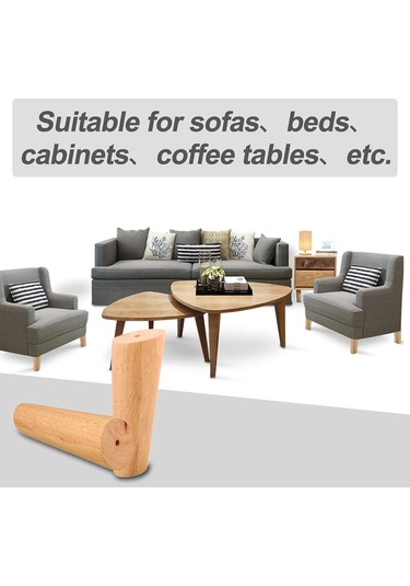 Ahşap Mobilya Ayakları - Ahşap Mobilya Ayakları - 4 Ahşap Mobilya Ayağı - 15 Cm Masif Konik - Ahşap Bank Ayakları - Yedek Mobilya Diğer