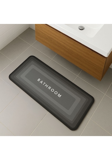 Sihirli Süper Su Emici Kaymaz Tabanlı Uzun Paspas 40 120 Cm 5361 Çok Renkli