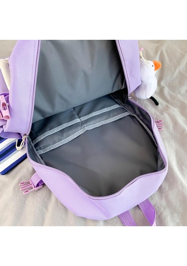 Aromee 4 Parça Genç Kız Sırt Çantası Ortaokul Öğrencileri - Mor