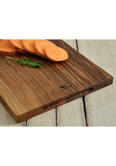 Hıcowood Şef Tipi Doğal Ceviz Kesme Sunum Tahtası - Lazerle İsim/Söz Yazılır