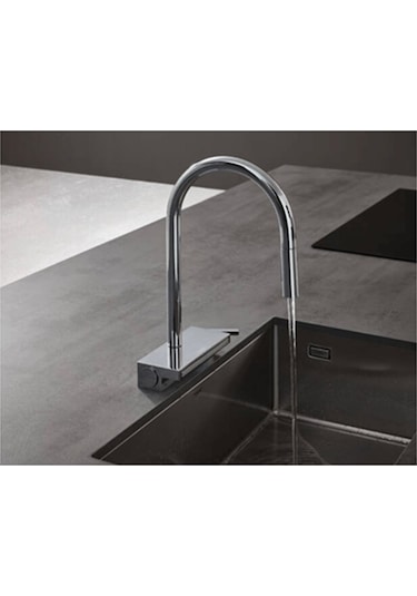 Hansgrohe Aquno Select M81 Tek Kollu Eviye Bataryası Satin Siyah