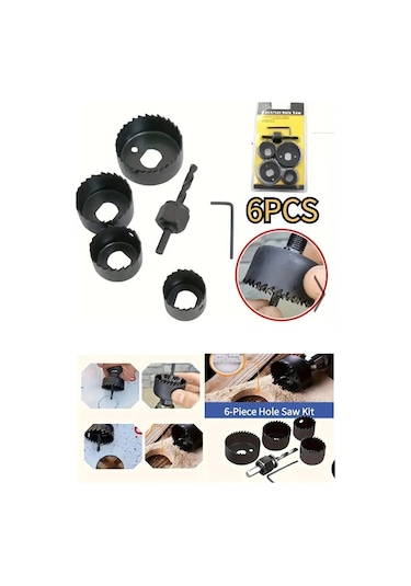 6 Parça Profesyonel Panç Seti Ahşap Kartonpiyer Sunta Alçıpan Del