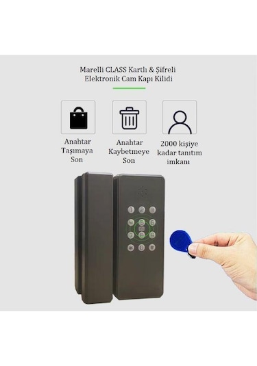 Marelli Class Cam Kapılar İçin Kartlı Ve Şifreli Elektronik Kilit