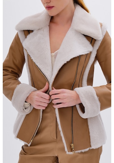 Valmenti Kadın Kürk Taba Mont 616 6593 Bn Kurk Sk24/25 Taba Taba