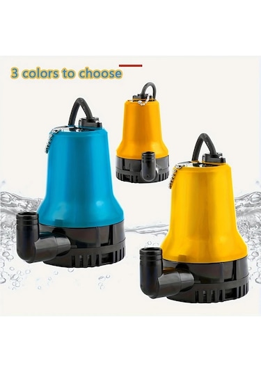 Challenger Mavi Mini Su Pompası 4200l/h Dc12v Tasinabilir Derin Kuyu Pompasi Bahce Sulama