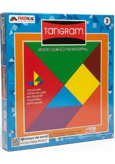 Tangram Montessori Eğitim Oyunu - Ahşap Zeka Ve Şekil Geliştirme Seti 7 Parça