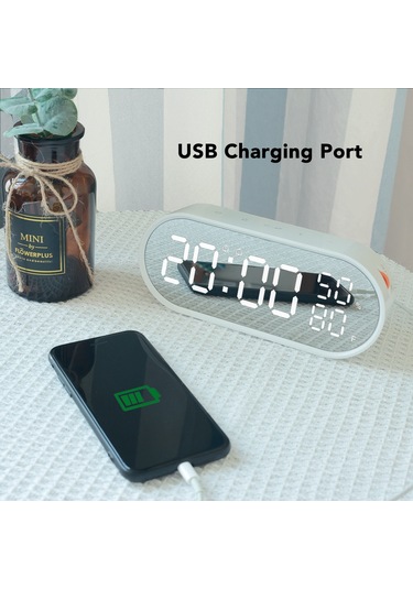 Dofolink Dijital Ayna Saat - Sicaklık Ve Nem Ölçer, Sürekli Işık Ayarı, Usb İle Beslenir Pil Dahil Değil