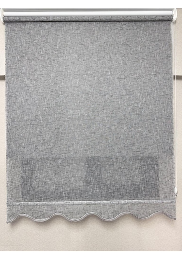 Bbb Keten Kumaşlı Çift Mekanizmalı Tül Stor Perde Tsk1004 Antrasit