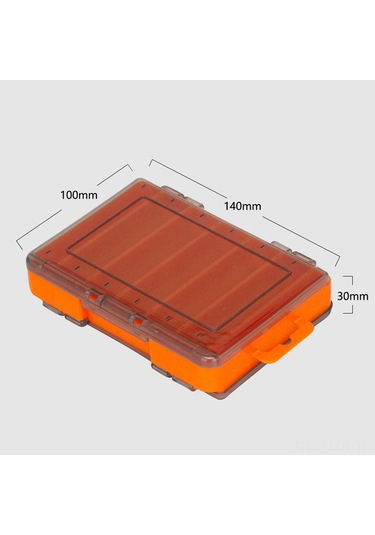 Geeroyoo Hb201 Kompakt Çift Taraflı Yem Kutusu, Olta Malzemeleri İçin Pratik Saklama Çözümü, Yeşil, 14x10x3cm