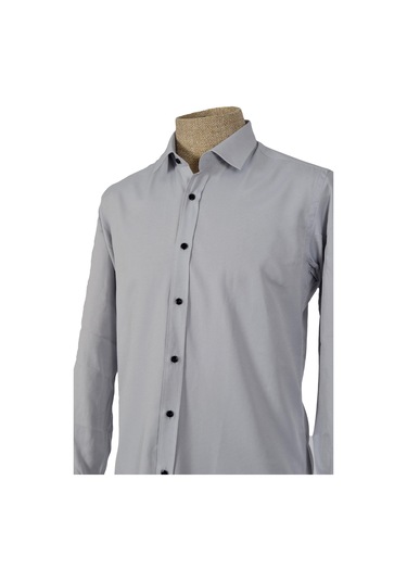 Standart Yaka Armürlü Gömlek Slim 001