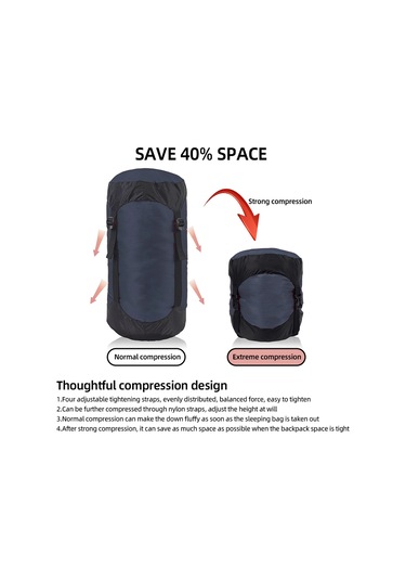 Youmex 40d Ripstop Hafif Kapsül Sıkıştırma Çantası, Outdoor Kamp İçin Giysi Ve Eşya Saklama, Xl Büyüklük, Mavi Inox