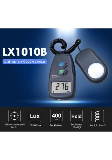 Lx1010b Kablolu Sensörlü Işık Ölçer Lüksmetre