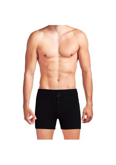 The Don Organik Pamuk Erkek Boxer Siyah Renk