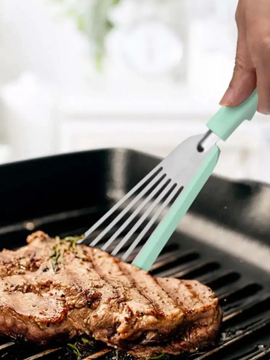 Stil'nyj İ Udobnyj Dom Çizilmeye Karşı Çelik Silikon Mutfak Spatulası 170225151 Gri