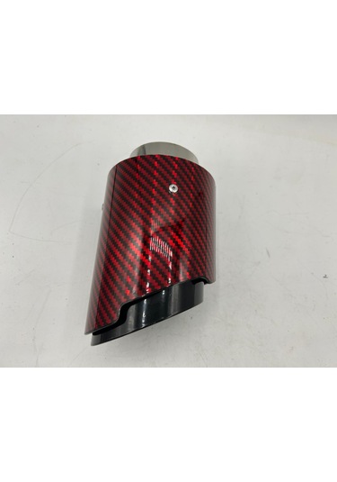 Monlion Kırmızı Karbon Egzoz Ucu Giriş Çapı60mm,çıkış Çapı 89mm T