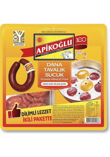 Dilimli Dana Tavalık Sucuk 200 Gr. Üçlü Paket Toplam 600 Gr.