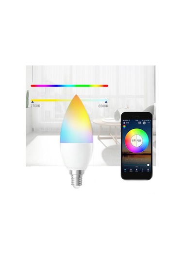 Singree E14 Akıllı Mum Ampul: 5w Rgb+ww+cw, Tuya Ve Google Home İle Uyumlu, Ses Ve Uzaktan Kontrol, Led Dimmer