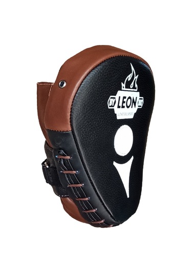 Aksaspor Leon Ultimate Hakiki Deri Boks Ve Kick Boks El Lapası Ellik Kahve