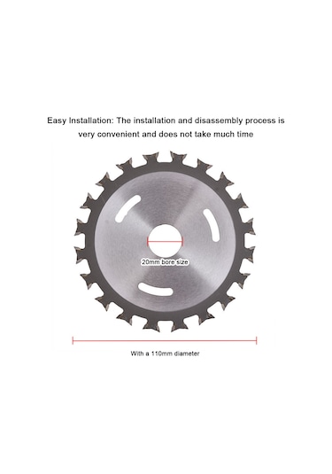 Singree 110mm Çap 20mm Delik 40 Diş Multifonksiyonel Ahşap Kesme Diski
