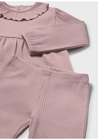 Mayoral Pembe Kız Bebek 3 Parça Yelekli Takım 2593 Pembe