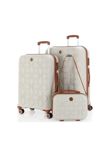 Mçs Polipropilen 3lü Valiz Seti Büyük & Orta & Makyaj V376 S23sy1000051-set 11139 3'lü Set Çok Renkli