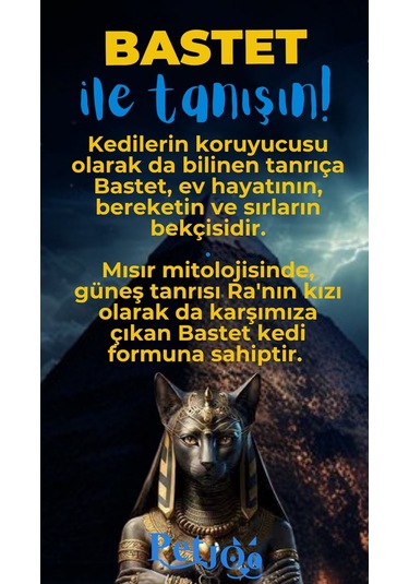 Petjoo 1.Bastet Mavi-Sarı Qr'lı Kedi Künyesi