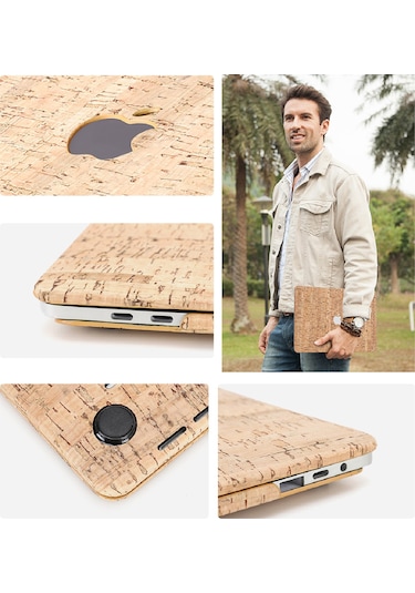 McStorey Apple Uyumlu MacBook Air ile Kılıf M1 HardCase A1932 A2179 A2337 Wood02