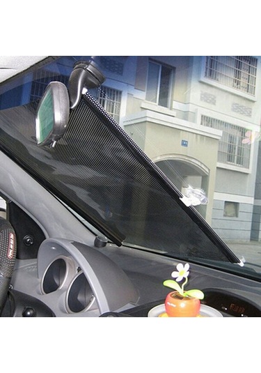 Otomobil Ön Ve Arka Cam İçin Geri Çekilebilir Araba Pencere Güneşlik, Boyut: 125cm X 50cm, Rastgele Renk Teslimatı