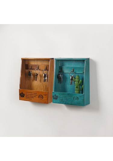 Eski Renk Kurdele Akrilik Anahtar Kutusu Anahtar Saklama Kutusu, Duvara Asılabilir A