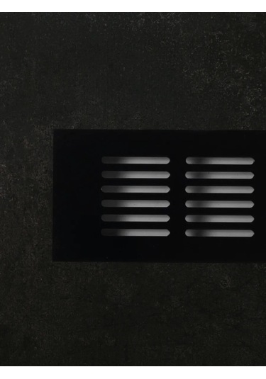 Aksmebel 480x60 Mm Metal, 2 Adet, Düz Siyah Havalandırma Izgarası 271397009