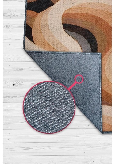 Homshtag Toprak Tonları, Soyut Salon Halısı,renk Geçişli Oturma Odası Halısı Çok Renkli