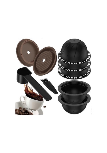 Makine İçin 2 Silikon Kapaklı, 1 Kaşıklı Ve Fırçalı, 2 Adet Yeniden Kullanılabilir Vertuo Kapsül, Kahve Kapsülü 230m Db Diğer