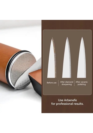 Fochsia Brown-1 Rolling Bıçak Bileyici Endüstriyel Elmaslı 15 20 18 22 Derece Mutfak Bıçağı
