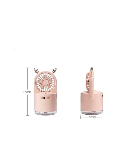 Yue Store Mini Geyik Sprey Fan Kapalı Sevimli Yaratıcı Masaüstü Nemlendirici Beyaz Agr5wy Beyaz