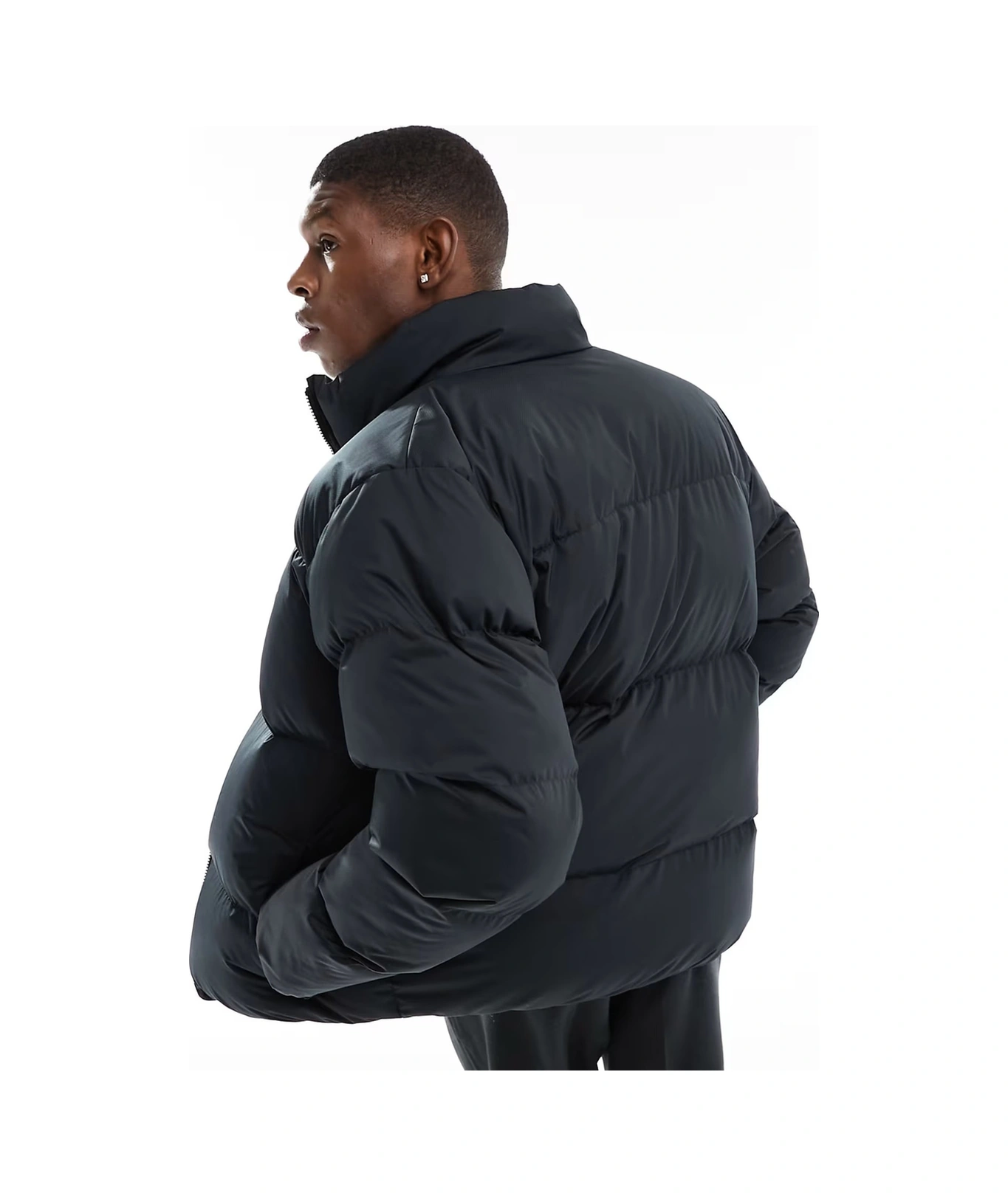 Nike Clup Puffer Synthetic Fill Full Zip Loose Fit Men's Jacket Erkek Bol Kesim Suitici Mont Siyah Siyah