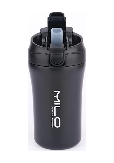 Milo Coven 380 Ml Pipetli Çelik Termos Siyah