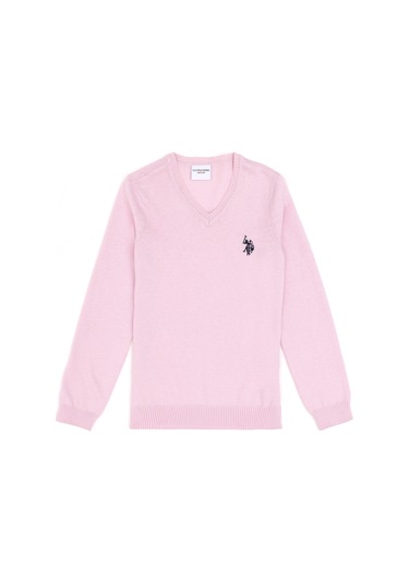 U.s. Polo Assn. Kız Çocuk Pembe Kazak /triko 50294198-vr041 Pembe