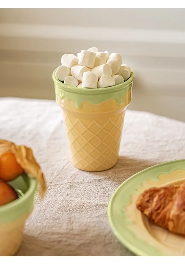 Roomi Çay Ve Kahve İçin 220 Ml Waffle Desenli Seramik Bardak 480764300 Bej