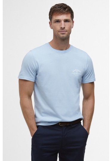 Barbour Cranmer Logo T-shirt Bu61 Ocean Sky Bu61 Ocean Sky