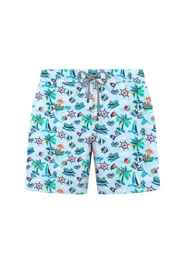 John Frank All Over Erkek Mayo Şort Jfssswl134-teddy Summer Mavi