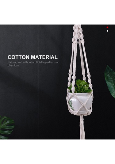 Xindoker Pamuk İpi Bitki Asıcı, Evbahçe Çiçek Saksısı Asma Aletleri, Dayanıklı Modern Tarz, 5 Farklı Tip Seçeneği Çok Renkli