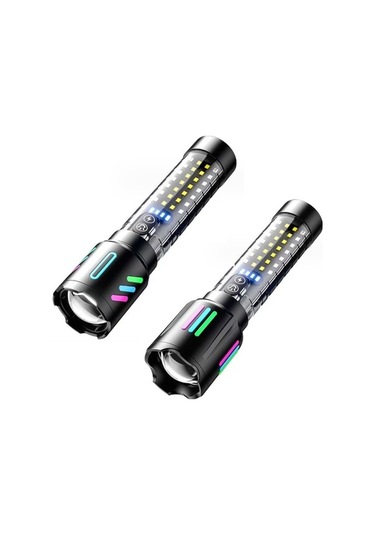 Wondernest Type-c Şarj Edilebilir Zoomlu Açık Hava Güçlü Lazer El Feneri 519 Çok Renkli