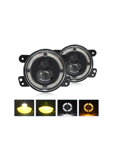 4 İnç 200w Led Sis Farları Araba Led Sis Farları 20000lm Sürüş Tampon Işıkları Wrangler Arazi Araçları İçin Su Geçirmez Yedek