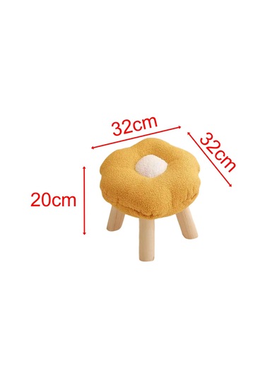 Suntek Footrest Puf Karikatür Çiçek Şekilli Kanepe Sarı Sarı