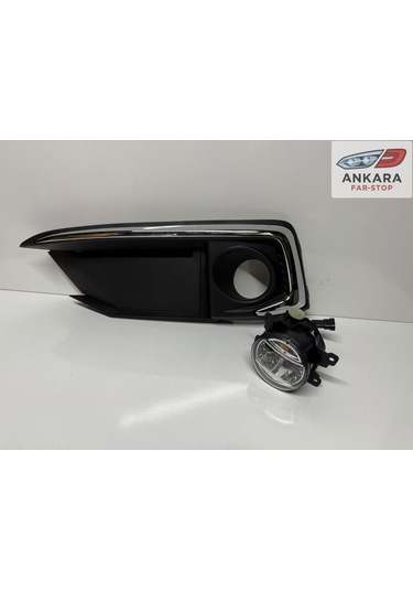 Honda Civic Fc5 2019-2021 Makyajlı Kasa Sis Lamba Ve Kapak Takımı Ön Sol Krom Tip Kapak + Ledli Sol Ön Sis